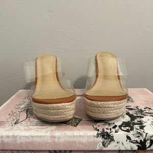 Transparent Wedge Sandals